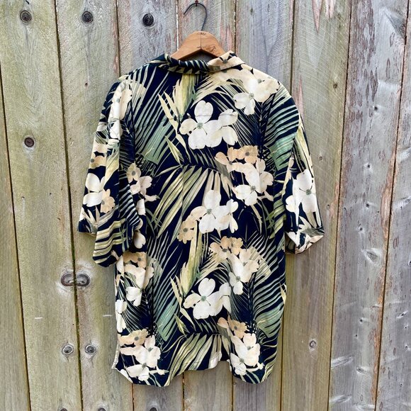 Honolulu Lulu Men’s Button-Up 100% Silk Hawaiian Shirt Floral Size XL - Picture 4 of 6